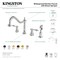 Kingston Brass Widespread Kitchen Faucet with Brass Sprayer, Matte Black KB1790TALBS - alternate 3